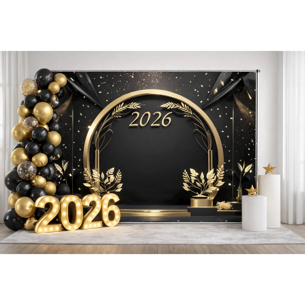 Баннер на выпускной 2026 — фотозона с аркой