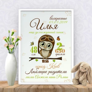 Изображение товара -  Метрика “Милый совенок“