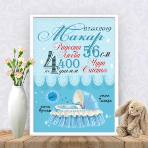 Изображение товара -  Метрика “Мальчик в голубой люльке“