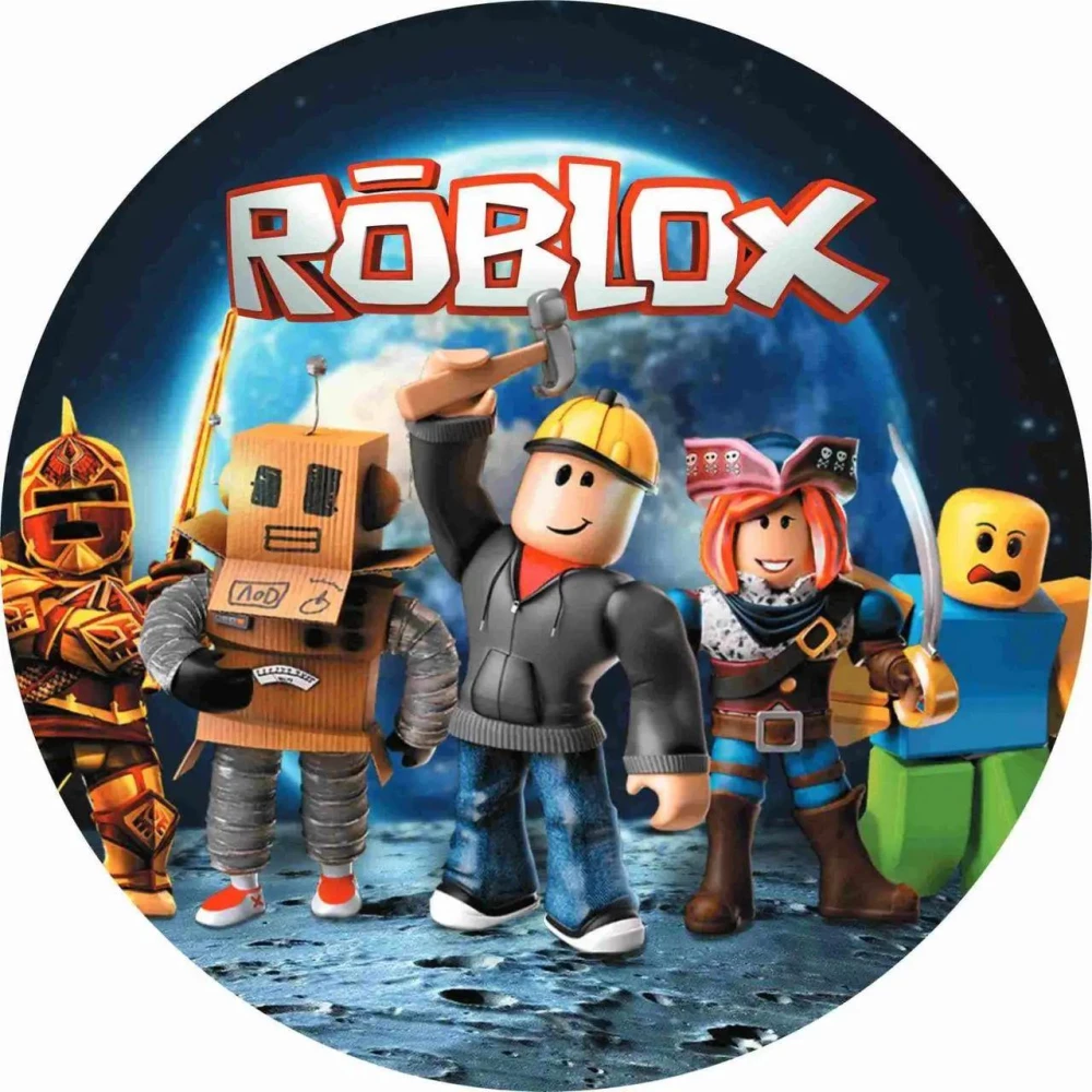 Тарелки 18см. в стилистике “Роблокс / ROBLOX“(роботы) бумажные