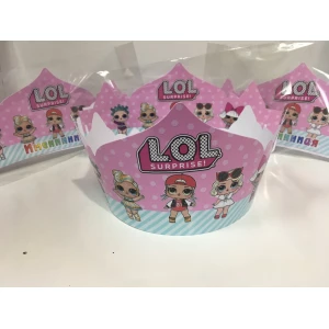 Изображение товара -  Корона ляльки “ЛОЛ/LOL“ картонні тематичні святкові на День народження-