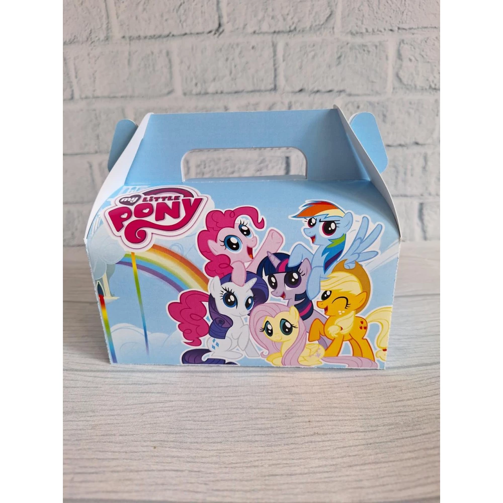 Коробочка “Маленькі поні“ порційна для тортика/подарунків 13х15х8,5