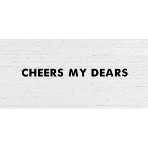 Изображение товара -  Гирлянда фигурная “Cheers my dears“ черный картон