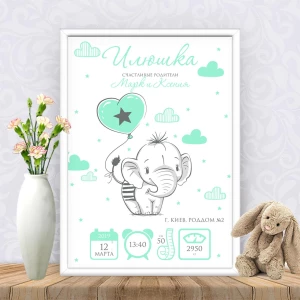 Изображение товара - Метрика “Слоник с шариком“