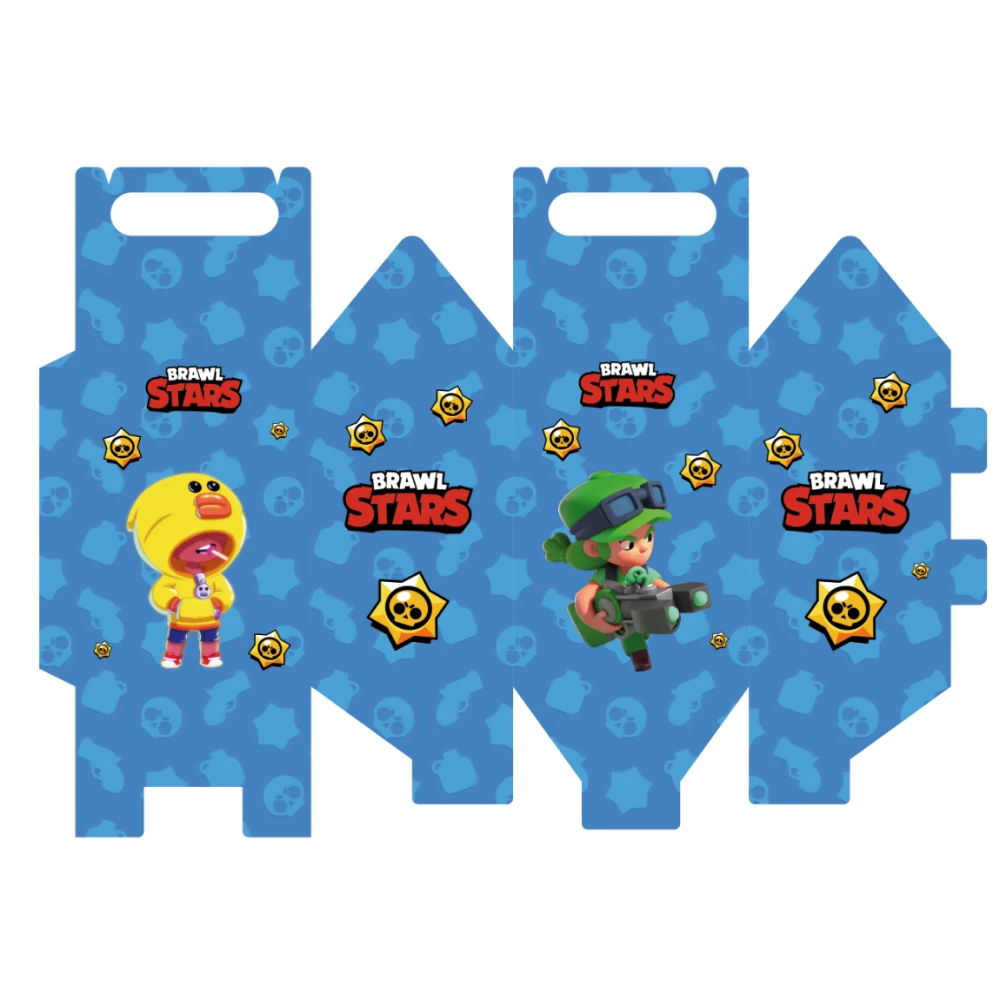 Коробочка-бонбоньерка “Бравл старс“ синий 18*9*10см  для подарков и угощений.