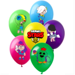 Изображение товара - Шарики “Бравл Старс/Битва звезд“ 12“ (30см) воздушные с рисунком поштучно (ассорти логотип)