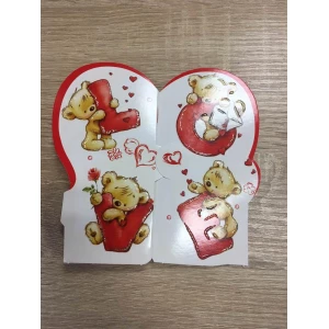 Изображение товара -  Листівка вітальна (Валентинка-половинка) “Love мишки.!“
