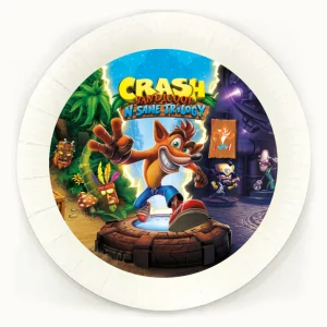 Изображение товара -  Тарелки “Крэш бандикут / Crash Bandicoot“ (Поштучно) 18см бумажные