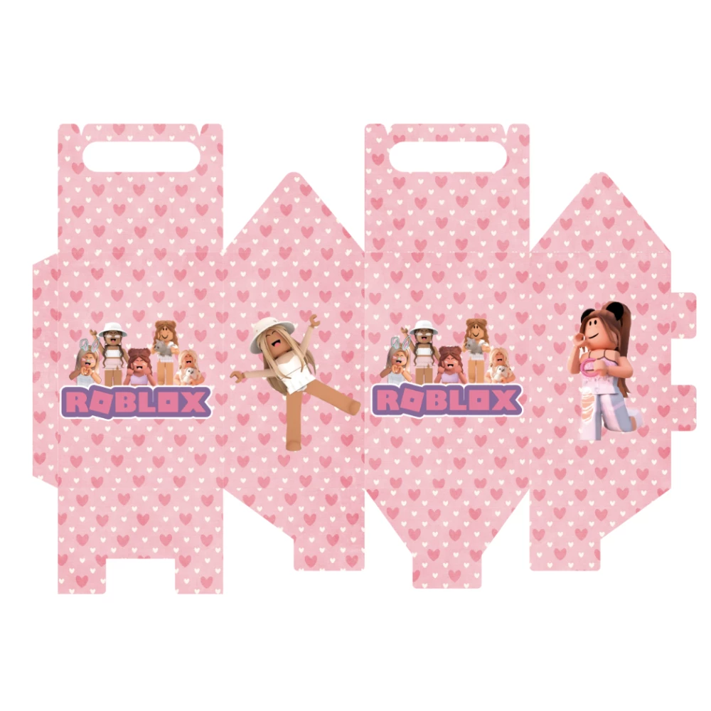Коробочка “Роблокс девочки“ для подарков и сладостей 14х9х10