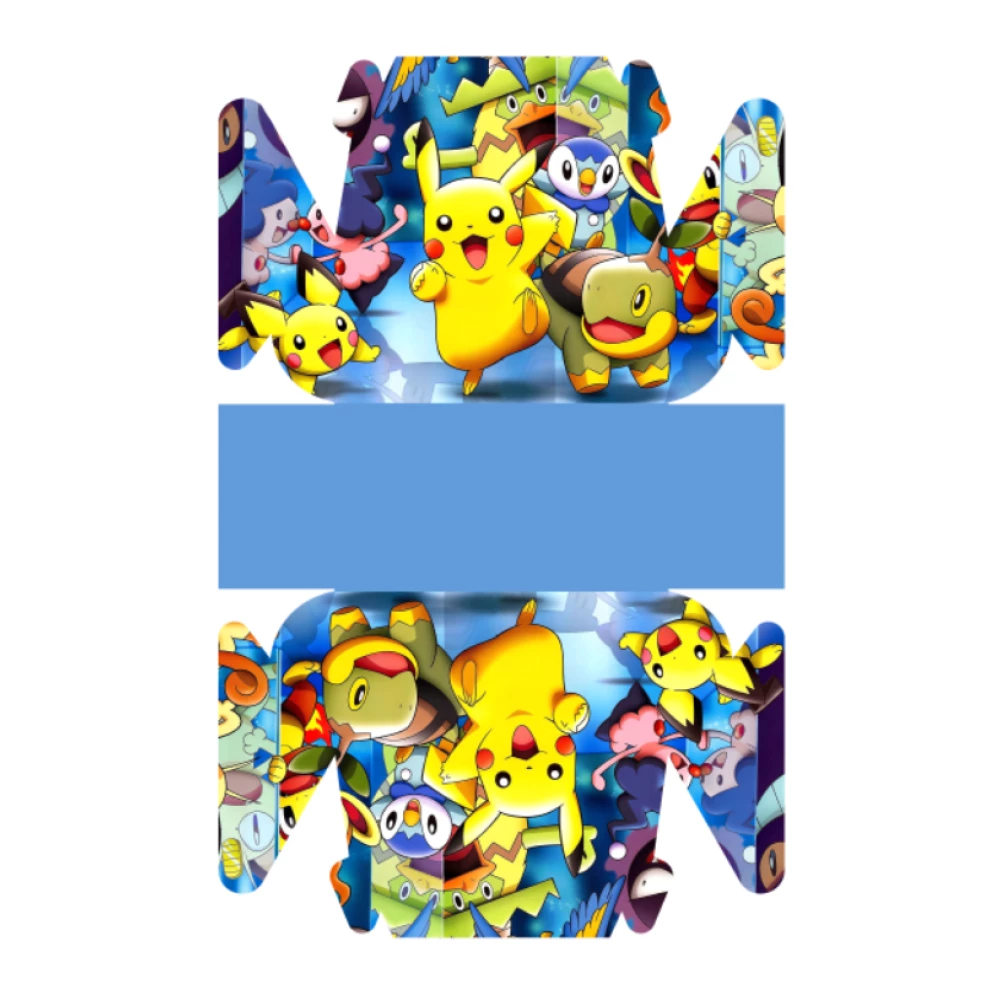 Коробочка “Покемон / пікачу“ синя порційна для тортика/подарунків 13х15х8,5