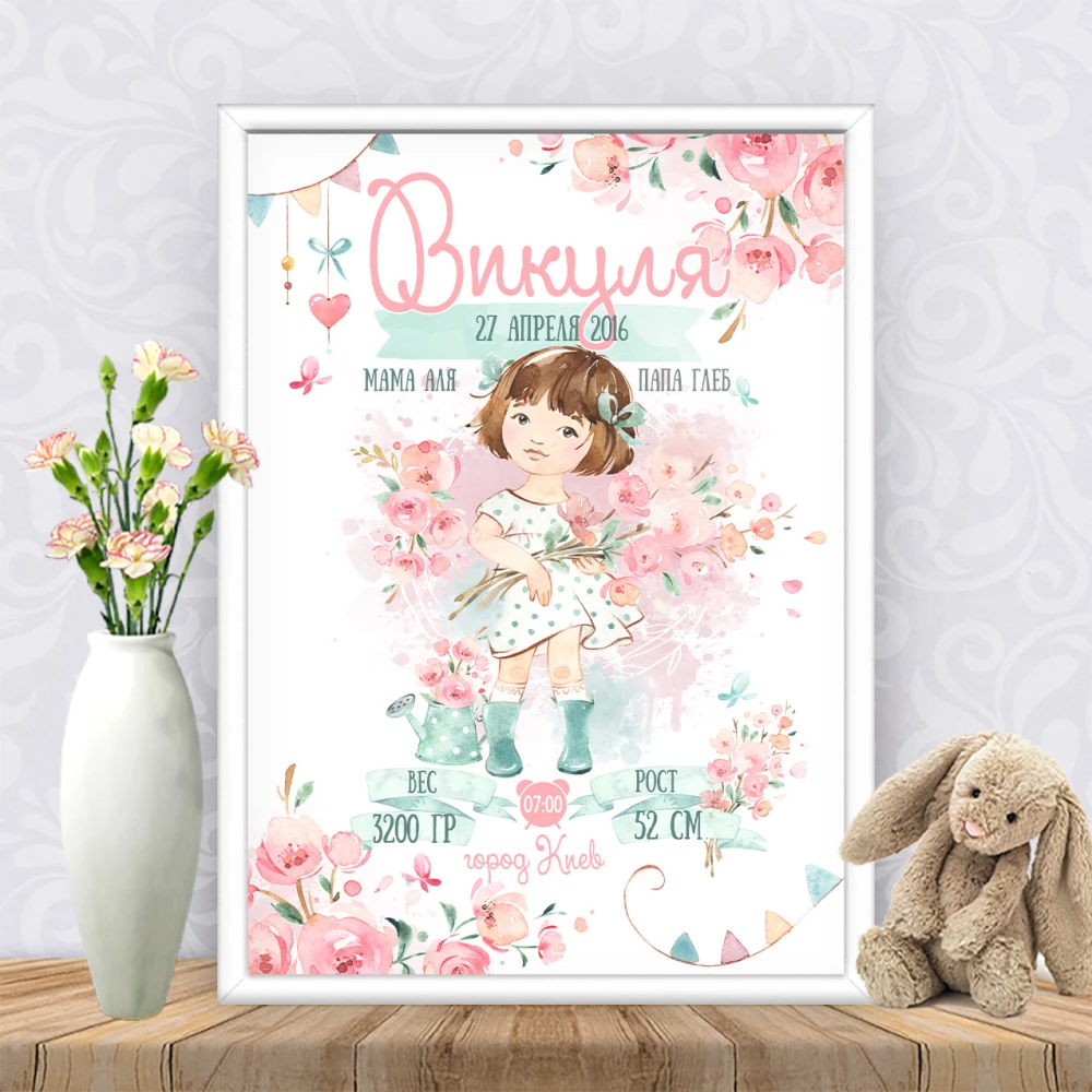 Метрика “Дівчинка з букетом квітів“