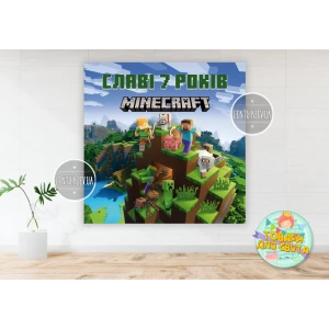 Изображение товара -  Плакат “Майнкрафт /  Minecraft“ 100х100 см для Кенди - бара (Тематический) - Именная надпись