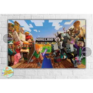 Изображение товара -  Плакат “Майнкрафт / Minecraft“ битва 120х75 см для Кенди - бара (Тематический) -
