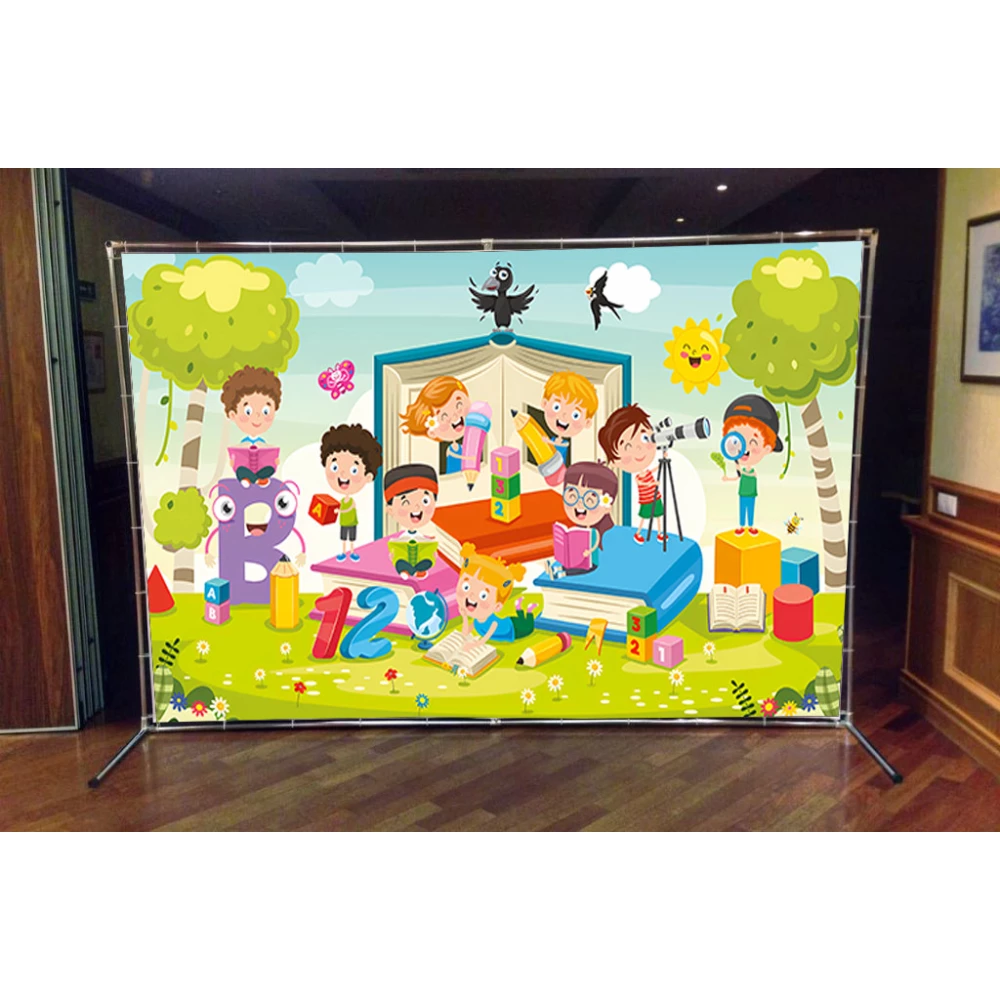 Баннер на выпускной в детский сад “діти навчання“ 3х2м - Фотозона (виниловый) (Без каркаса)