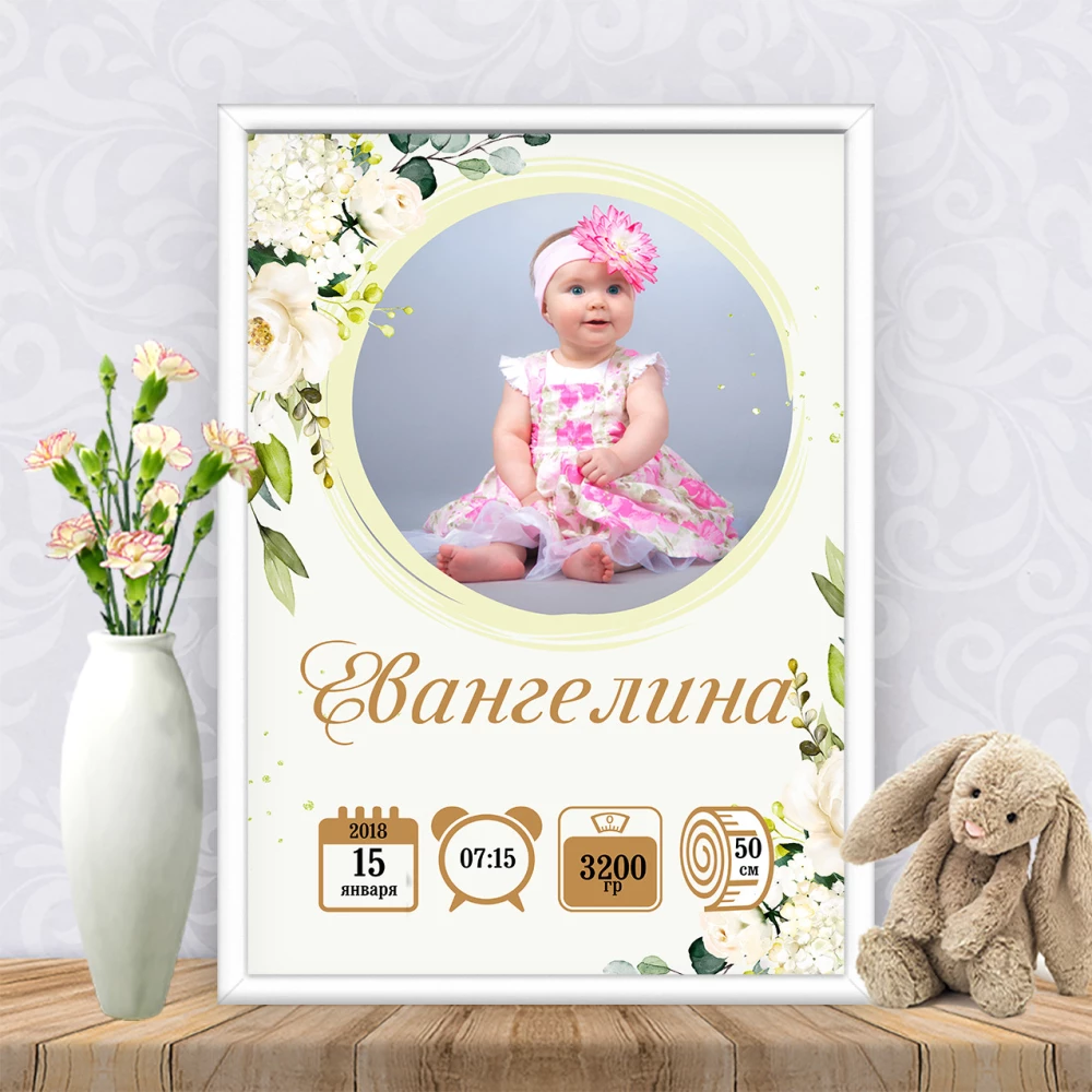 Метрика “Цветочная метрика - белые цветы“