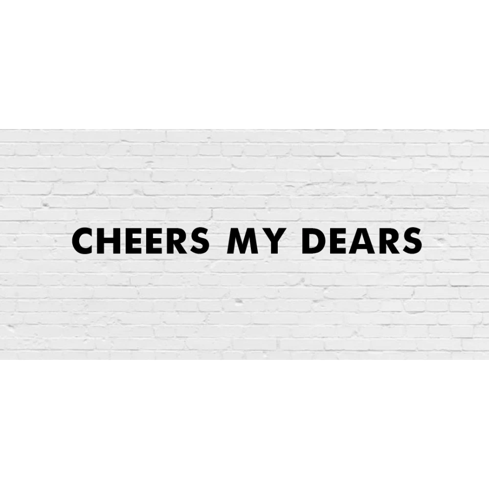Гирлянда фигурная “Cheers my dears“ черный картон