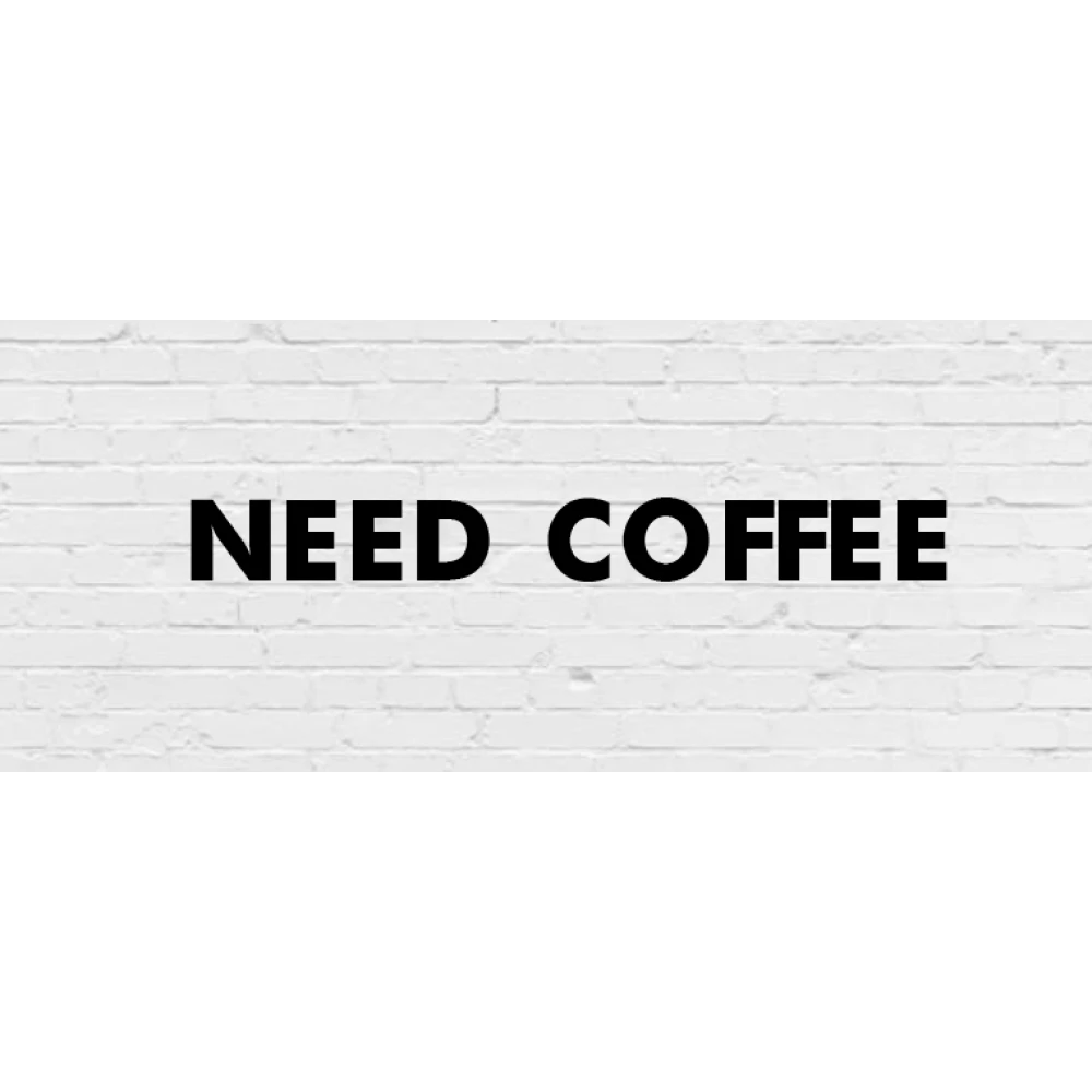 Гирлянда фигурная “Need coffee“ черный картон