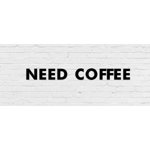 Изображение товара -  Гирлянда фигурная “Need coffee“ черный картон