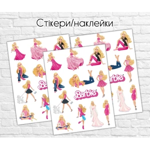 Изображение товара -  Наклейки стикеры “Барби“  - 12х17 см