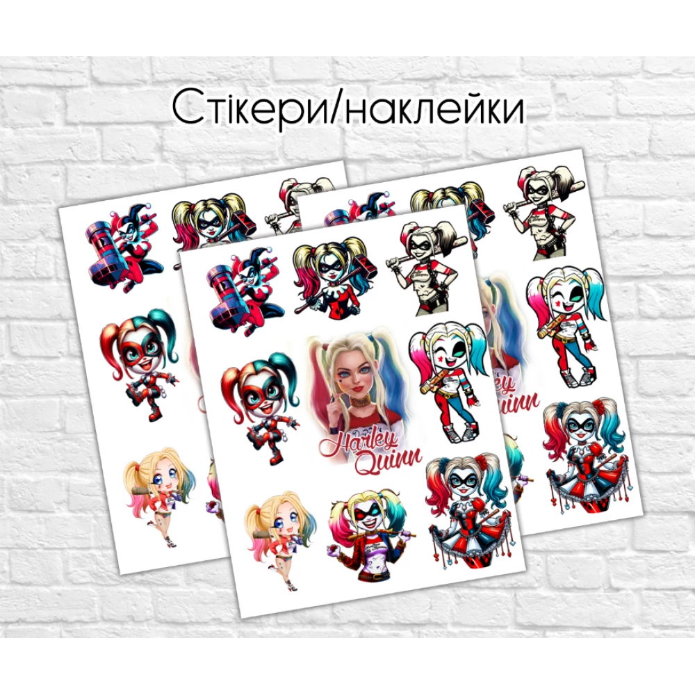 Наклейки/стикеры “Харли Квин“ 17х12 см
