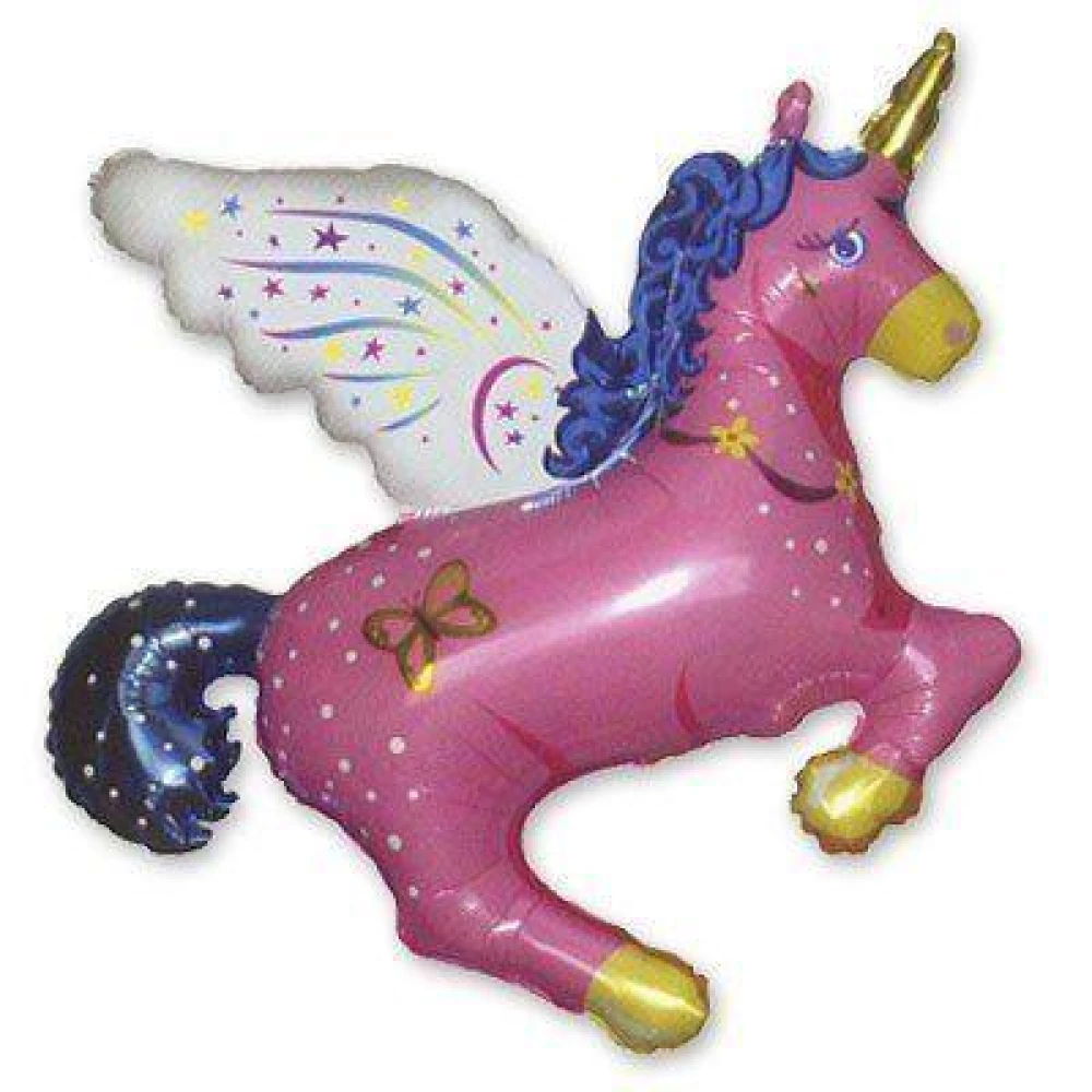 ШАРИК “ЕДИНОРОГ РОЗОВЫЙ“. РАЗМЕР: 40СМ*37СМ. Flexmetal Испания Розовый