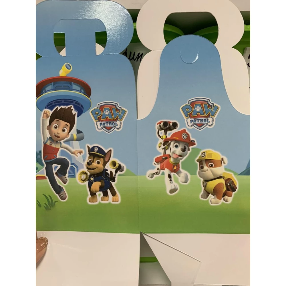 Коробочка щенячий патруль для подарков и угощений 10х10х10