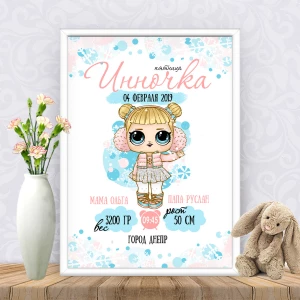 Изображение товара -  Метрика “Кукла ЛОЛ Зимняя“