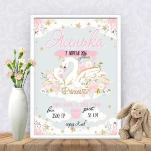 Изображение товара -  Метрика “Нежные лебеди“