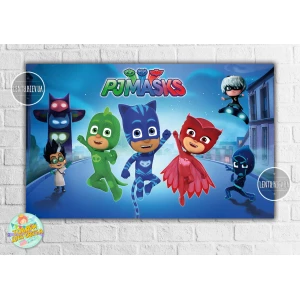 Изображение товара -  Плакат “Герои в масках“ синий фон 120х75 см -