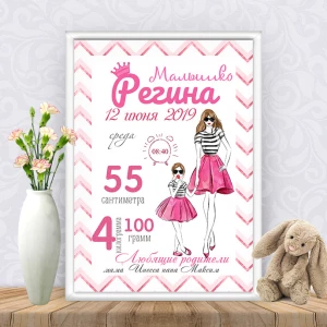 Изображение товара -  Метрика “Мама и дочь на стиле“