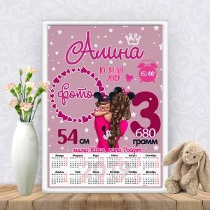 Изображение товара -  Метрика “Метрика с календарем и фото“