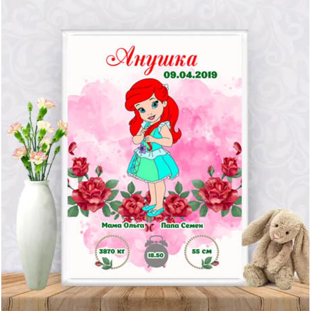 Метрика “Девочка Ариель“