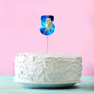 Изображение товара - Топпер-цифра (от 0 до 10см цифра) вырубка “Бейблейд/Beyblade“ (1шт)- 5