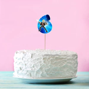 Изображение товара - Топпер-цифра (от 0 до 10см цифра) вырубка “Бейблейд/Beyblade“ (1шт)- 6