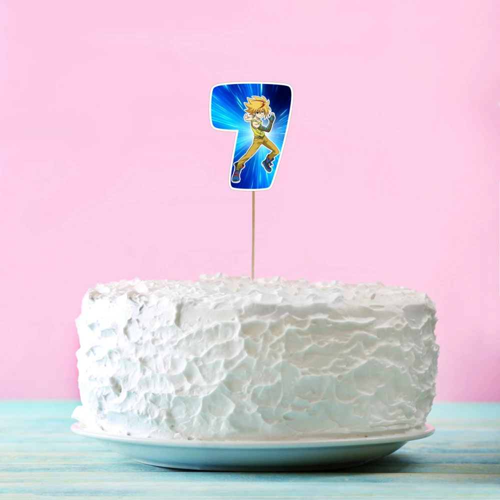 Топпер-цифра (от 0 до 10см цифра) вырубка “Бейблейд/Beyblade“ (1шт)- 7