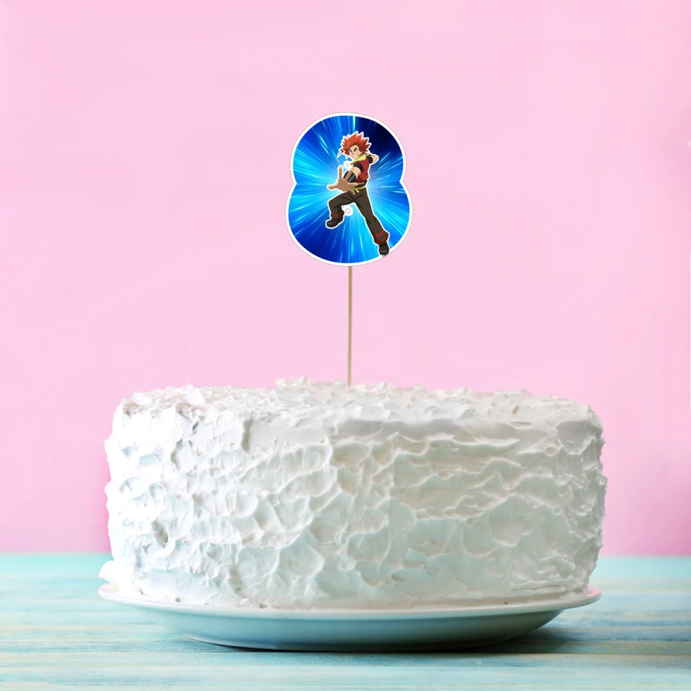 Топпер-цифра (от 0 до 10см цифра) вырубка “Бейблейд/Beyblade“ (1шт)- 8