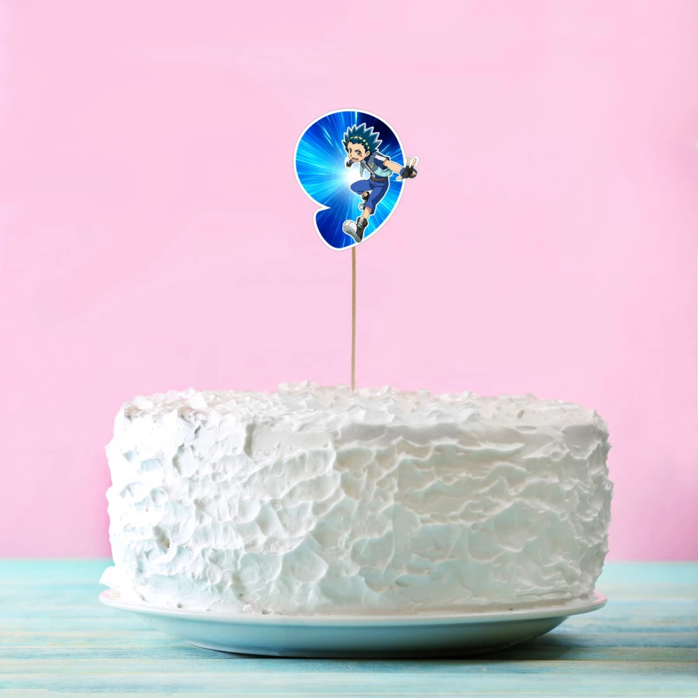 Топпер-цифра (от 0 до 10см цифра) вырубка “Бейблейд/Beyblade“ (1шт)- 9