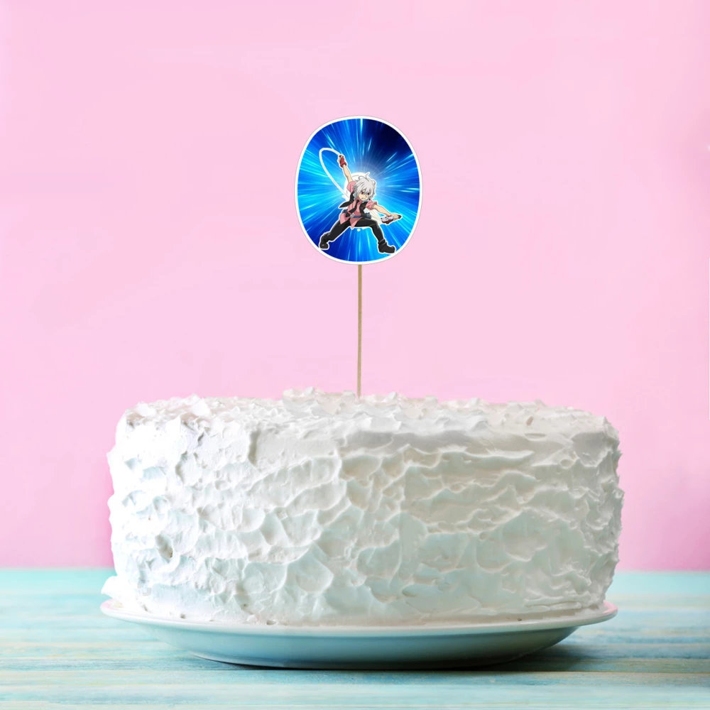 Топпер-цифра (от 0 до 10см цифра) вырубка “Бейблейд/Beyblade“ (1шт)- 0