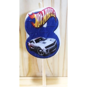 Изображение товара -  Свечи цифры (5см) с картинкой “Хот Вилс / Hot Wheels“- 8