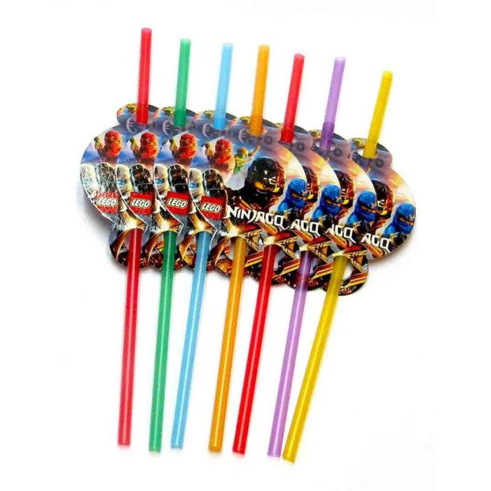 Коктейльні трубочки середні та великі з гофрою (10 шт/уп.) - НИНДЗЯГО