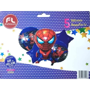 Зображення товара - Готовий Набір куль “Людина Павук“ червоно-синій. в упаковці: 5-ть шт