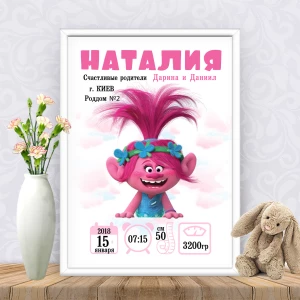 Изображение товара -  Метрика “Тролль Розочка“