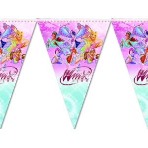 Зображення товара - Прапорці-гірлянди 2м. (карнавальна гірлянди з прапорців) вимпели - Феї Вінкс, Бузковий