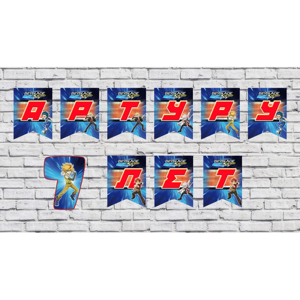 Именная гирлянда “Бейблейд / Beyblade“(Цена за флажок)