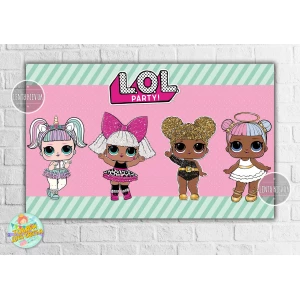 Изображение товара - Плакат “Куклы ЛОЛ/LOL“ 120х75 см -Б/Н