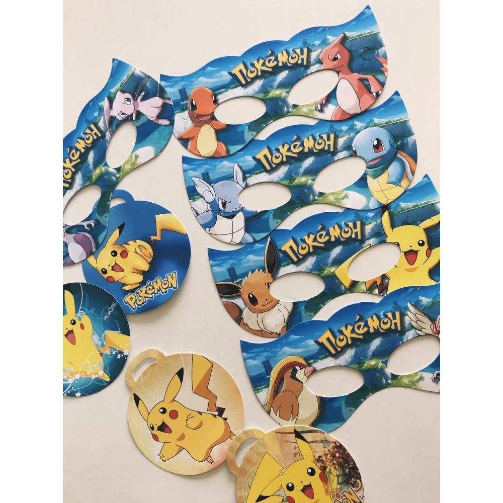 Маски “Покемоны Пикачу“ тематические детские картон -