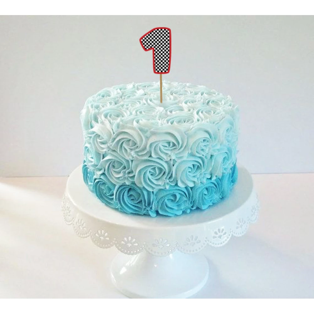 Топпер-цифра (от 0 до 10см цифра) вырубка “Тачки Маквин“ (1шт)- 1