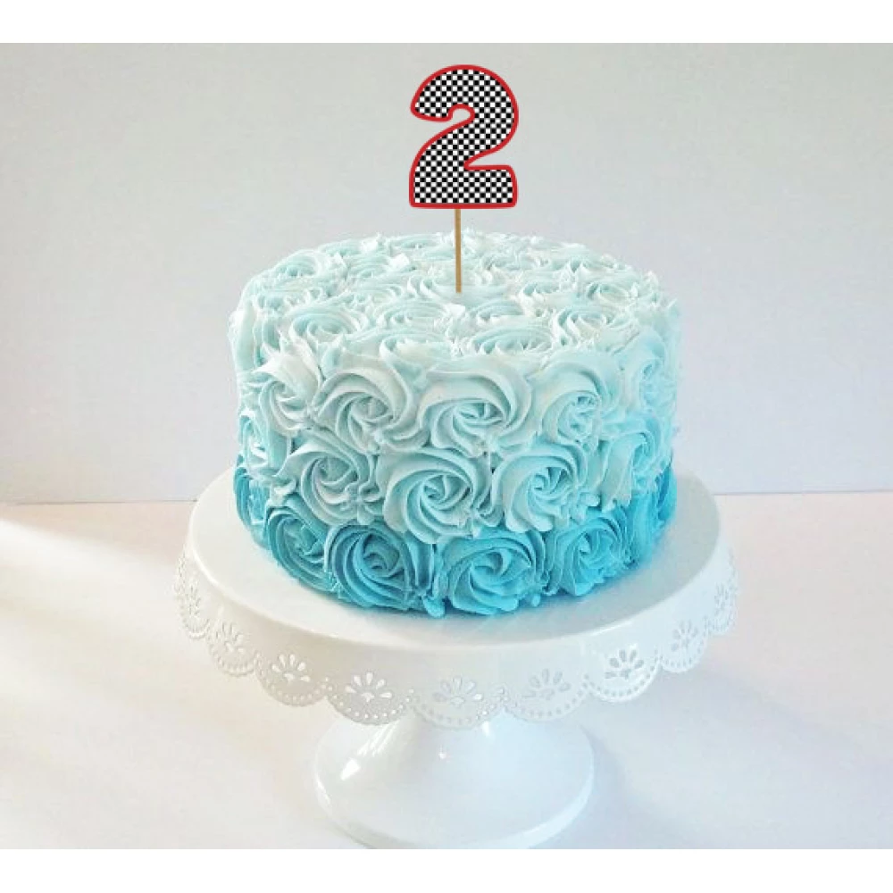 Топпер-цифра (от 0 до 10см цифра) вырубка “Тачки Маквин“ (1шт)- 2