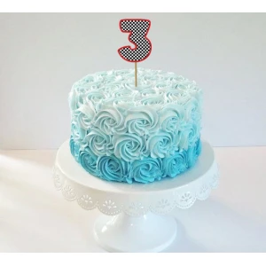 Изображение товара - Топпер-цифра (от 0 до 10см цифра) вырубка “Тачки Маквин“ (1шт)- 3