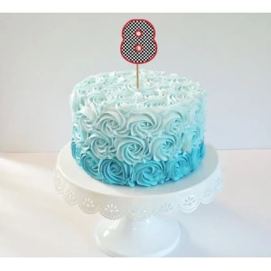 Изображение товара - Топпер-цифра (от 0 до 10см цифра) вырубка “Тачки Маквин“ (1шт)- 8